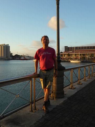 David, enjoying the waterfront Mauritius