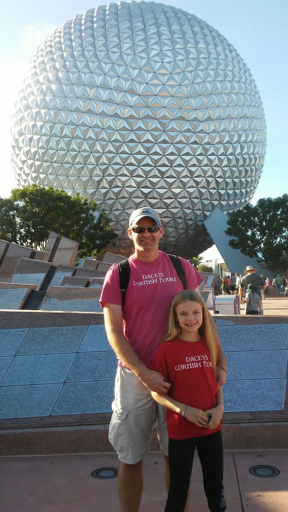 Pete & Mia, visiting Epcot centre, Florida.