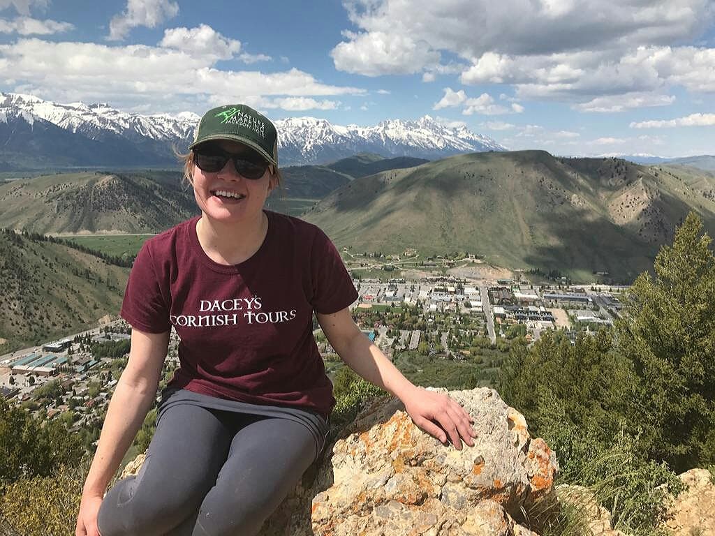 Kate, hiking Snow King, Wyoming