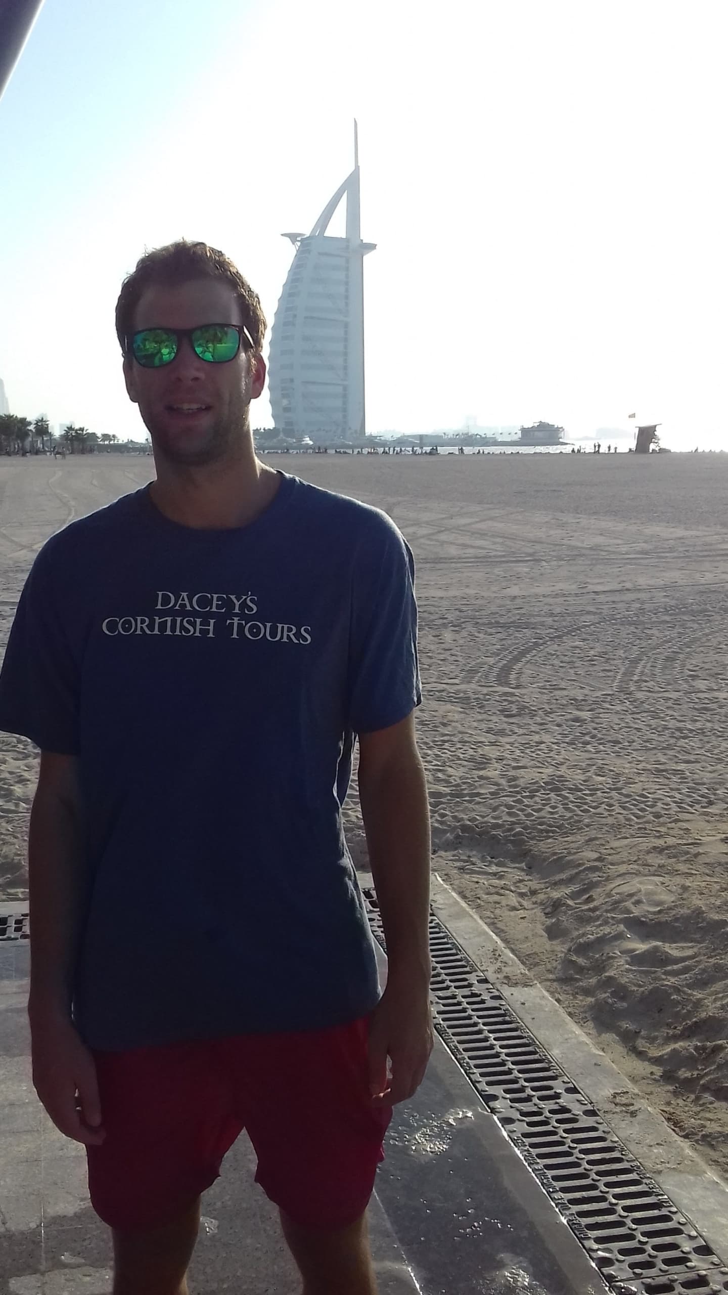 Kyle, enjoying Dubai (Burj Alarab)