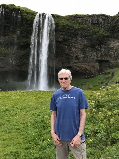 Chuck,enjoying Seljandsfoss, Iceland
