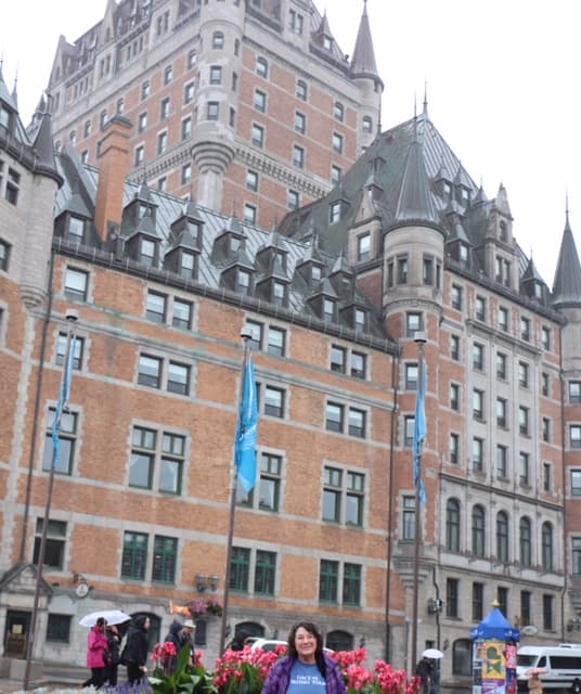 Lucille, visiting Quebec City,
