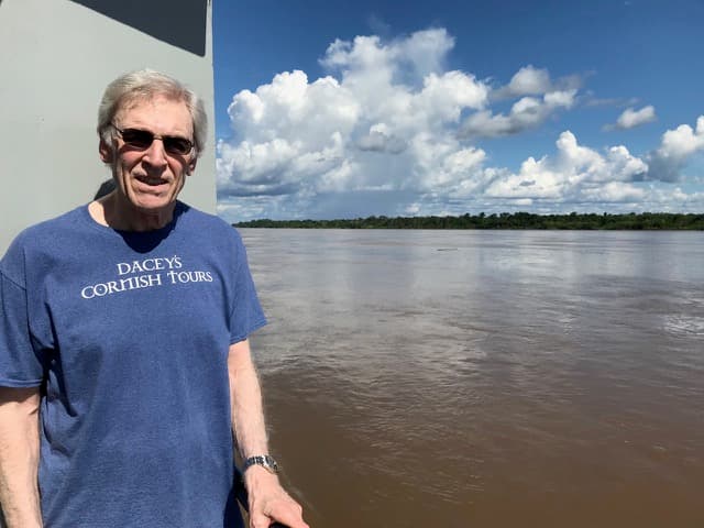 Chuck. taking a Amazon River cruise Peru
