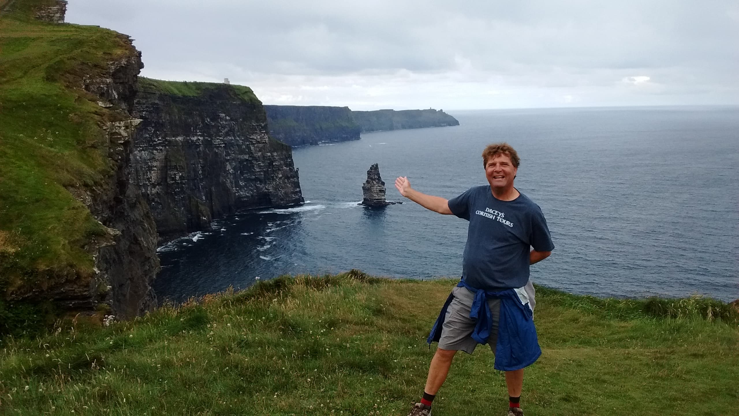 David, walking the Cliffs of Moher, Ireland