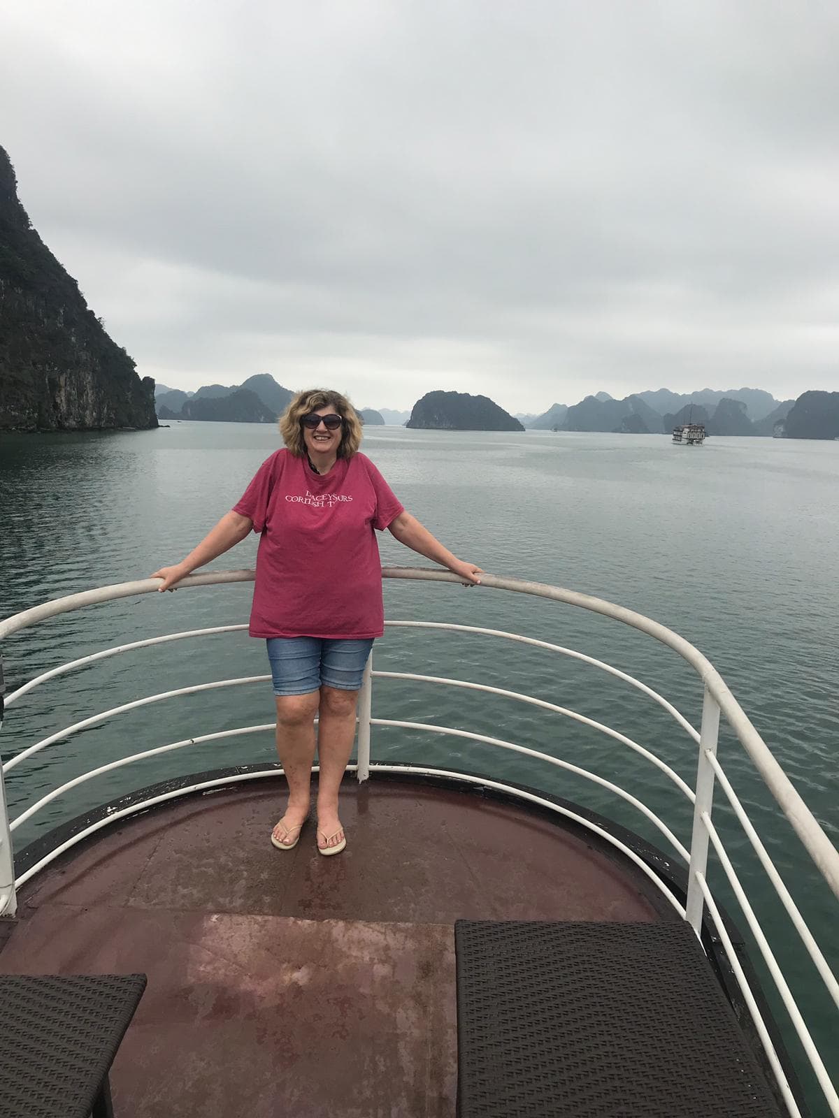 Karen. visiting Halong Bay, Vietnam