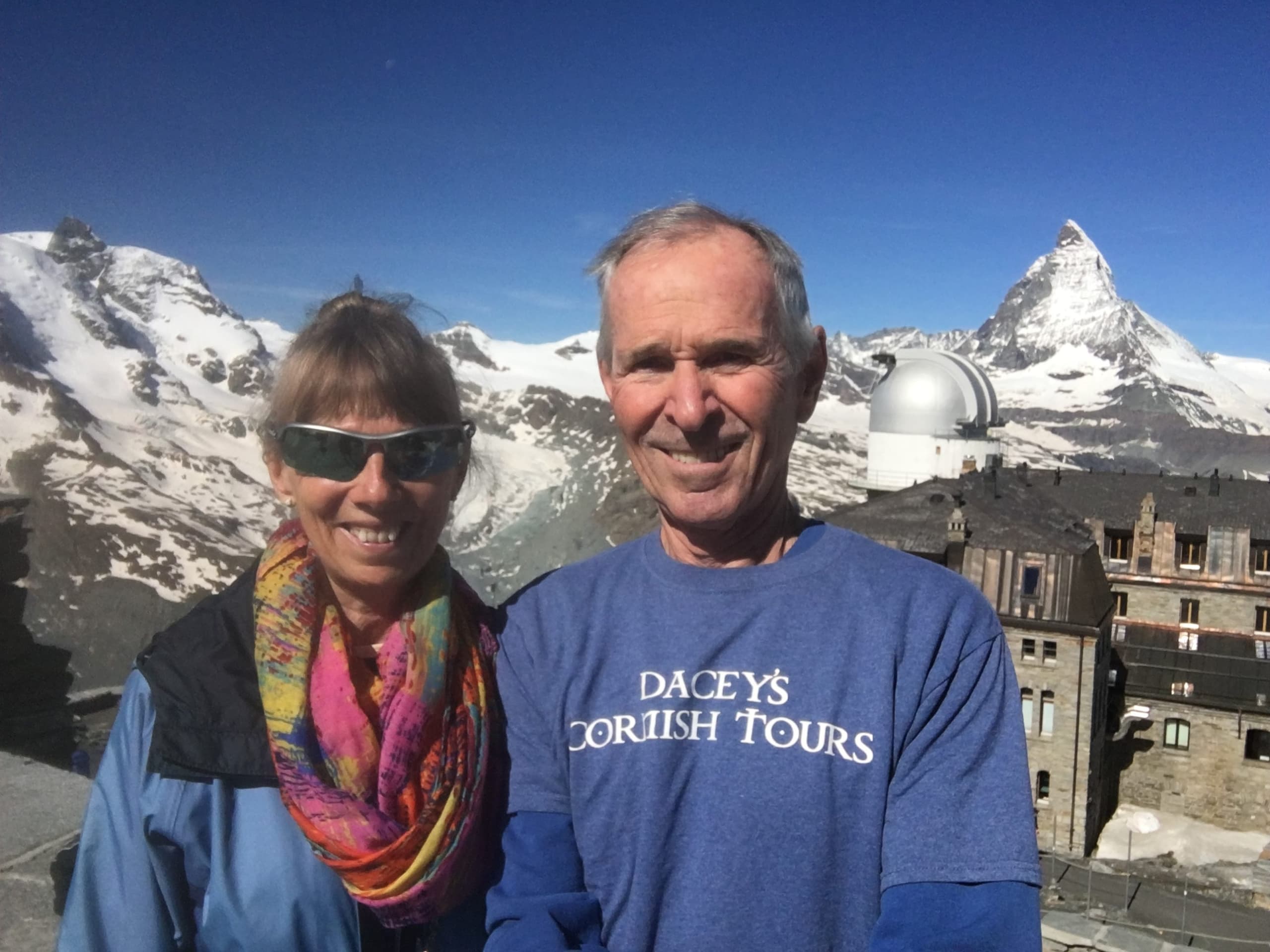 Richard & Joan relaxing in Zermatt. Switzerland.