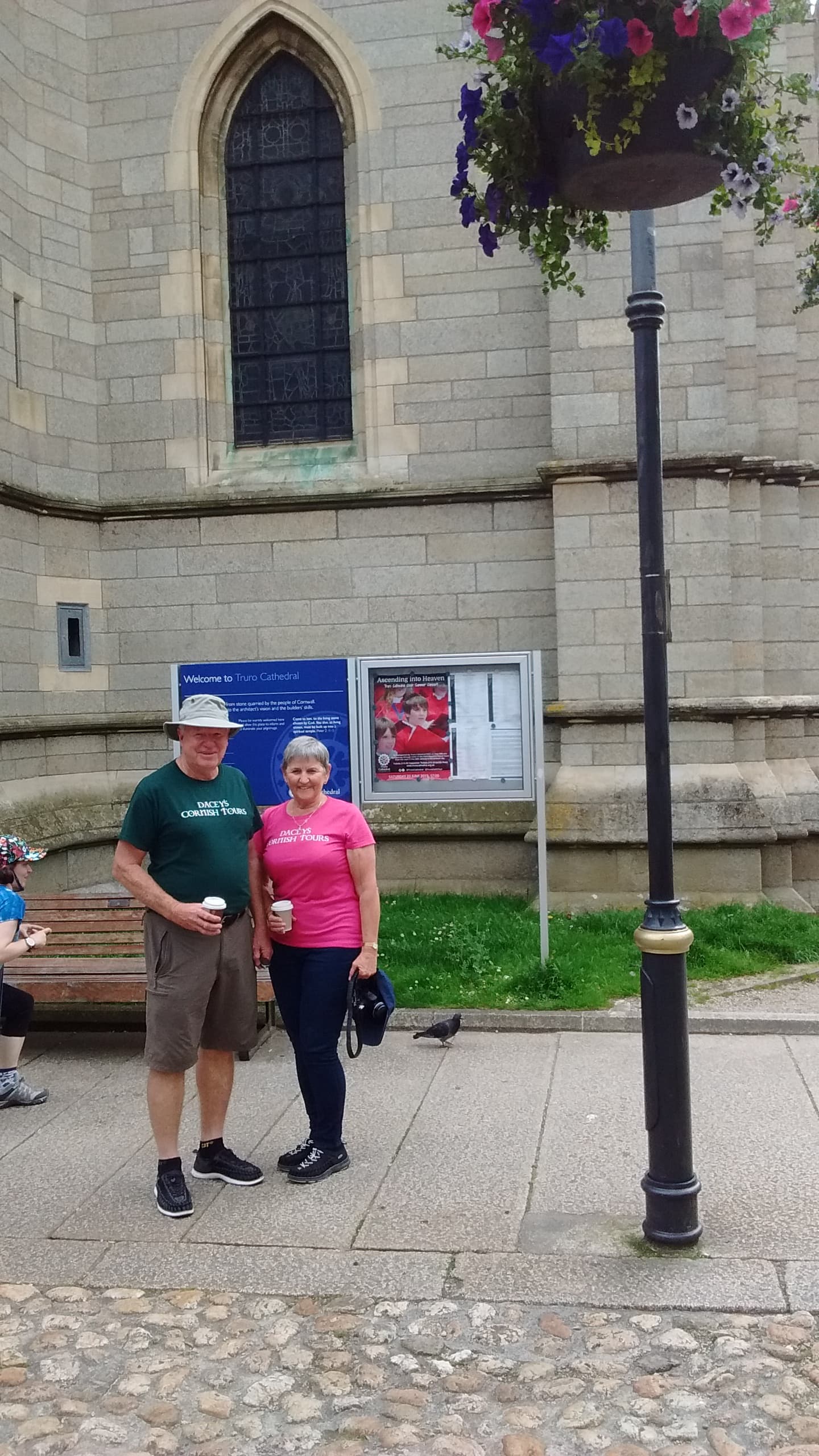 Stephen & Jill, visiting Truro Cathedral, Cornwall