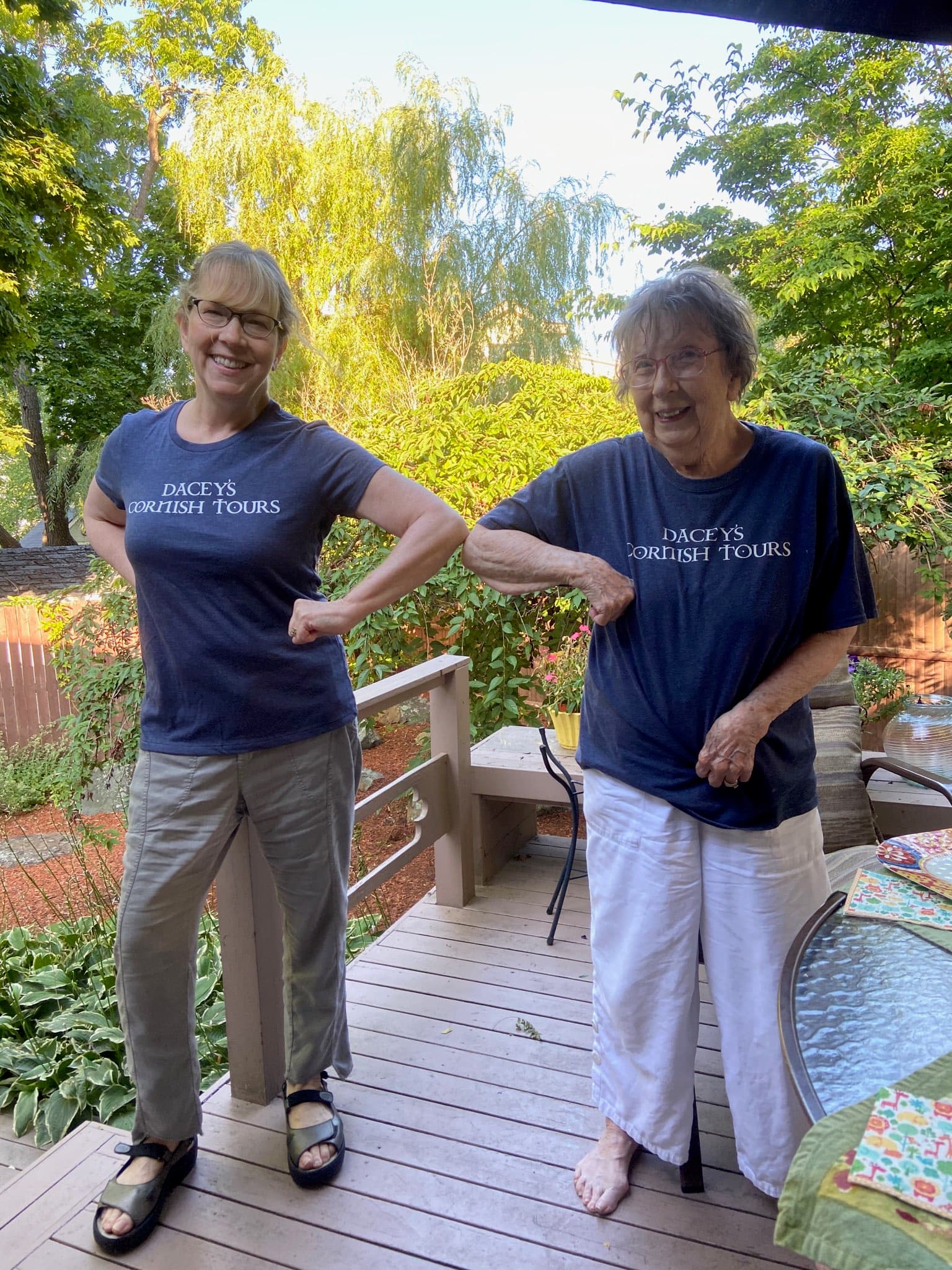Doris & Amy, dancing Rockport Mass.