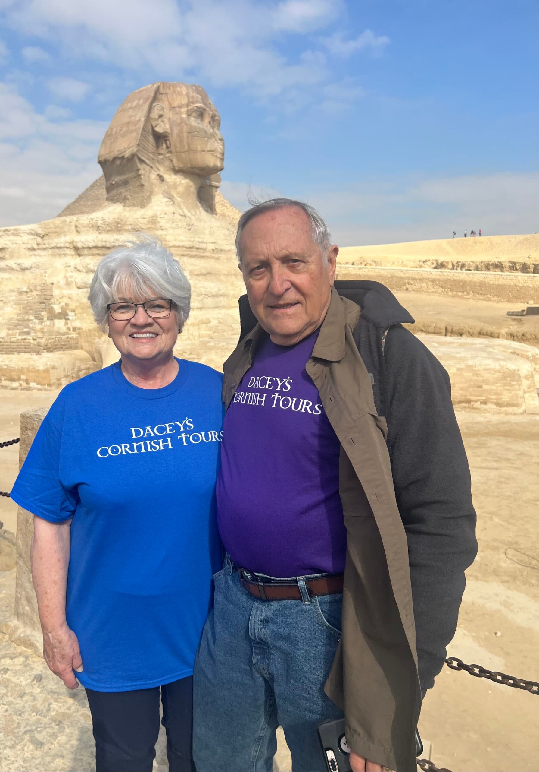 Cheryl & Bob ,enjoying the Pyramids Egypt
