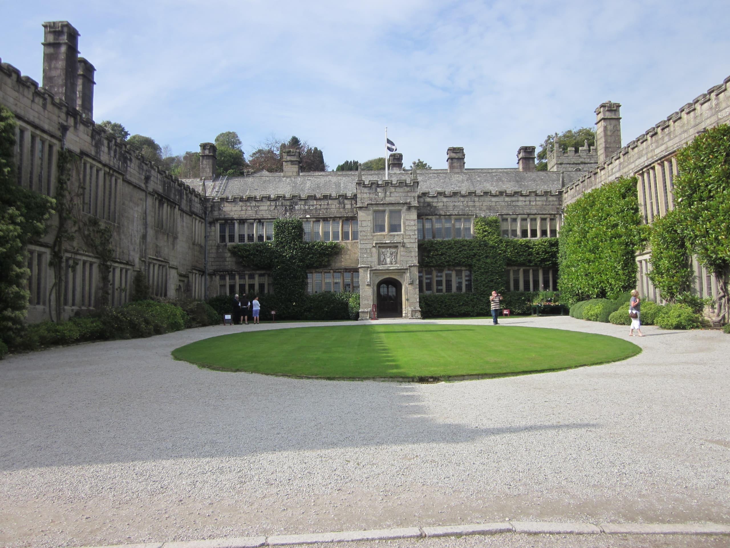 The lawned courtyard of Lanhydrock House