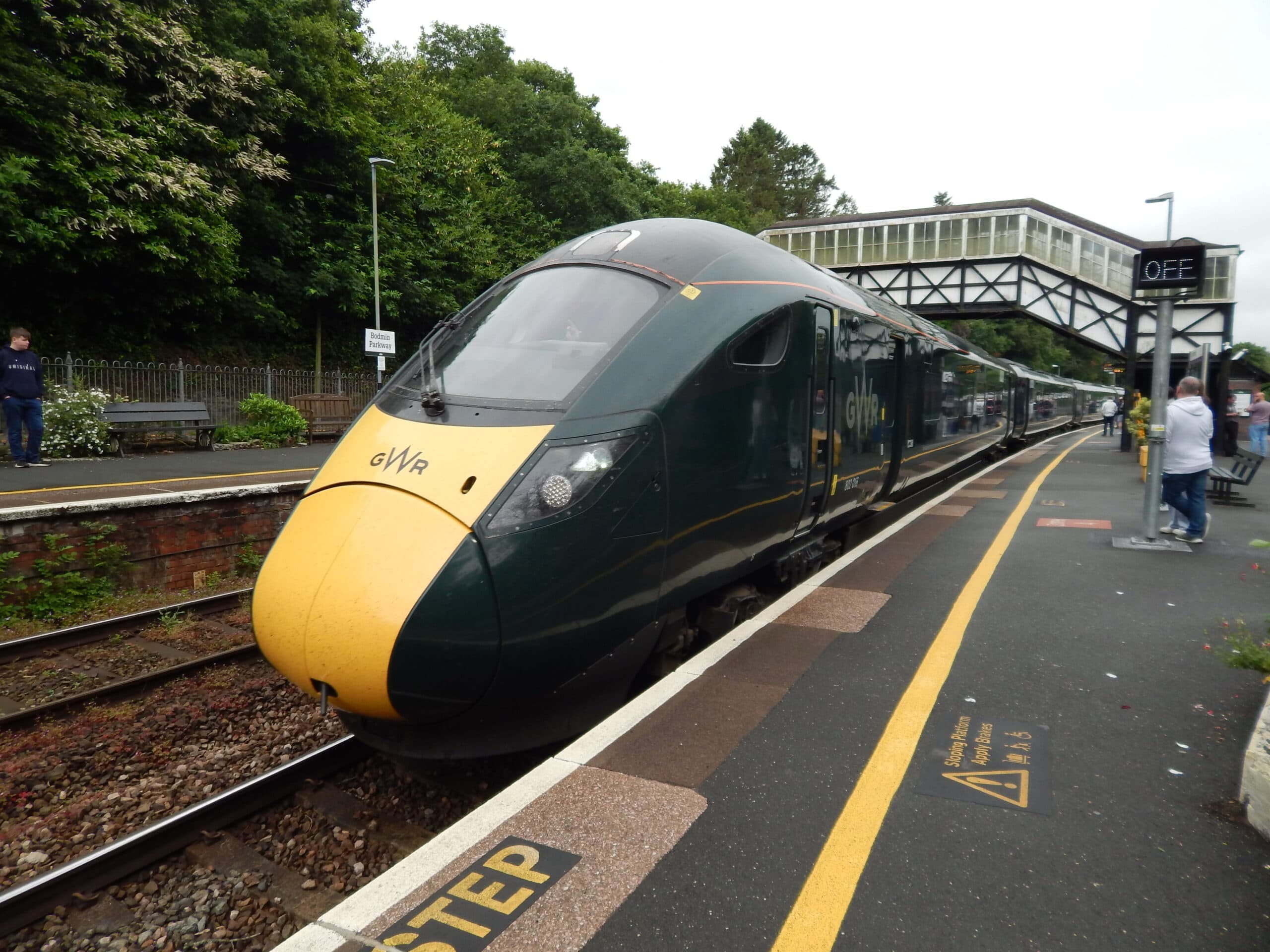A Great Western Railway train waiting at the platform