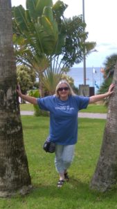 Dacey's Cornish tours Gill relaxing in Puerto Rico, Canary Islands
