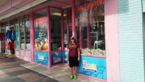 Dacey's Cornish tours Nikki, enjoying Daytona beach Pier Florida