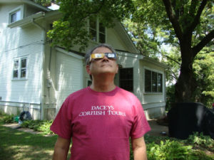 Dacey's Cornish toursKen Branson looking at the solar eclipse in St. Louis Mo