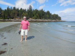 Dacey's Cornish toursStewart,enjoying Hornby Island B.C, Canada