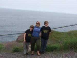 Dacey's Cornish toursCindy,Lochian & Tristan enjoying Cape Spear, Canada's Lands End