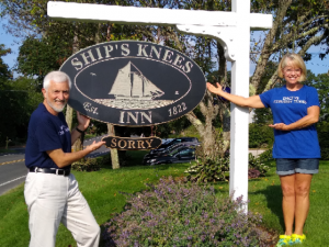Dacey's Cornish toursCheryl & Vinny, visiting Ships Knees Cape Cod, USA