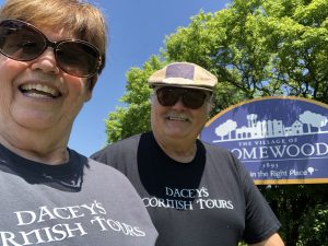 Dacey's Cornish toursJeff & Suzanne, enjoying Homewood, Illinois