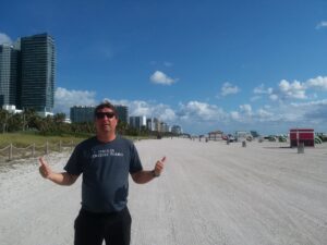 Dacey's Cornish toursDavid, enjoying the beach Miami