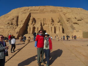 Dacey's Cornish tours Rod & Karen, visiting Abu Simbel Egypt(35 miles from Sudan)