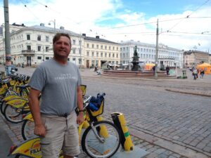 Dacey's Cornish tours David, visiting Helsinki Finland