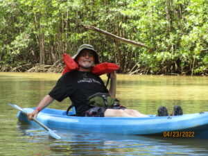 Dacey's Cornish tours Rod, kayaking Damas Mungrove Delta, Costa Rica