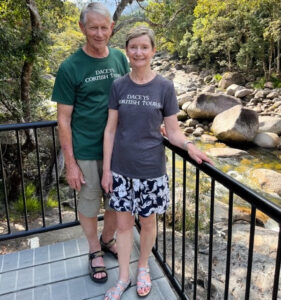 Dacey's Cornish tours Trish & John, Mossman enjoying the Gorge Australia