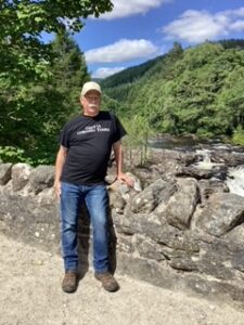 Dacey's Cornish tours Michael, enjoying Scotland